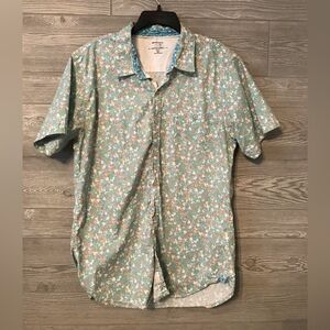 Paper Denim‎ & Cloth Men's Size XL Button Up Shirt Short Sleeve Stretch Floral